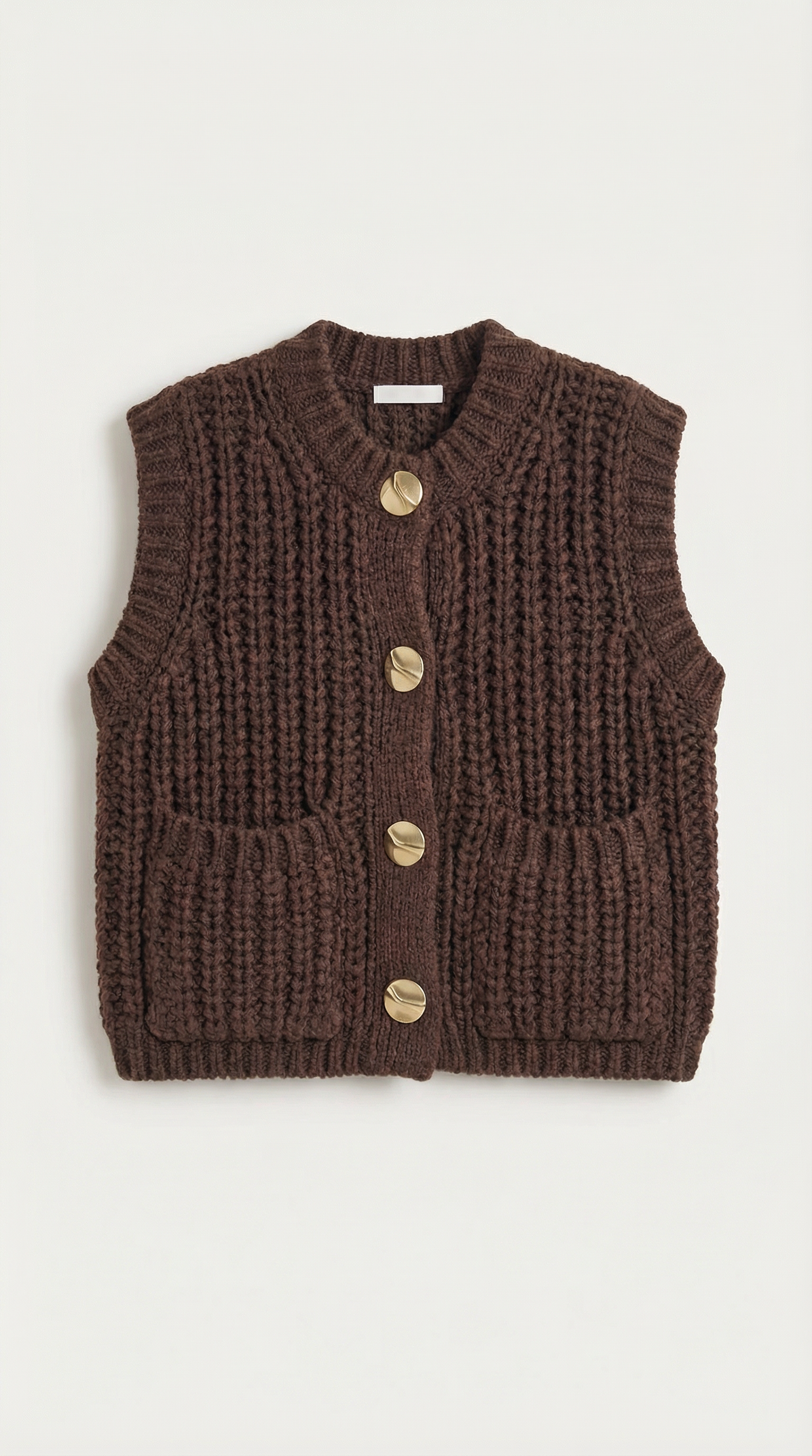 Cropped Knit Waistcoat