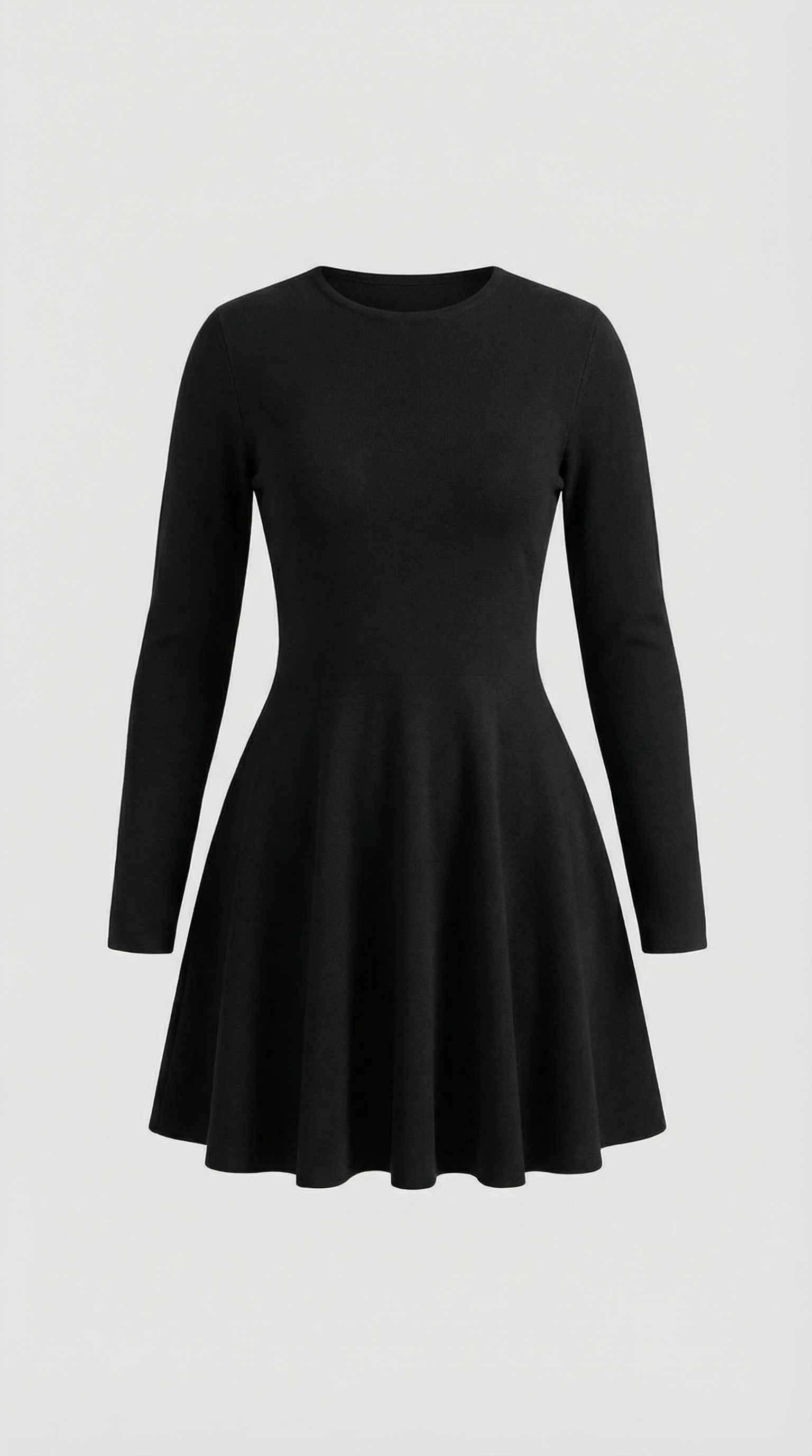Long Sleeve Pleated Mini Dress