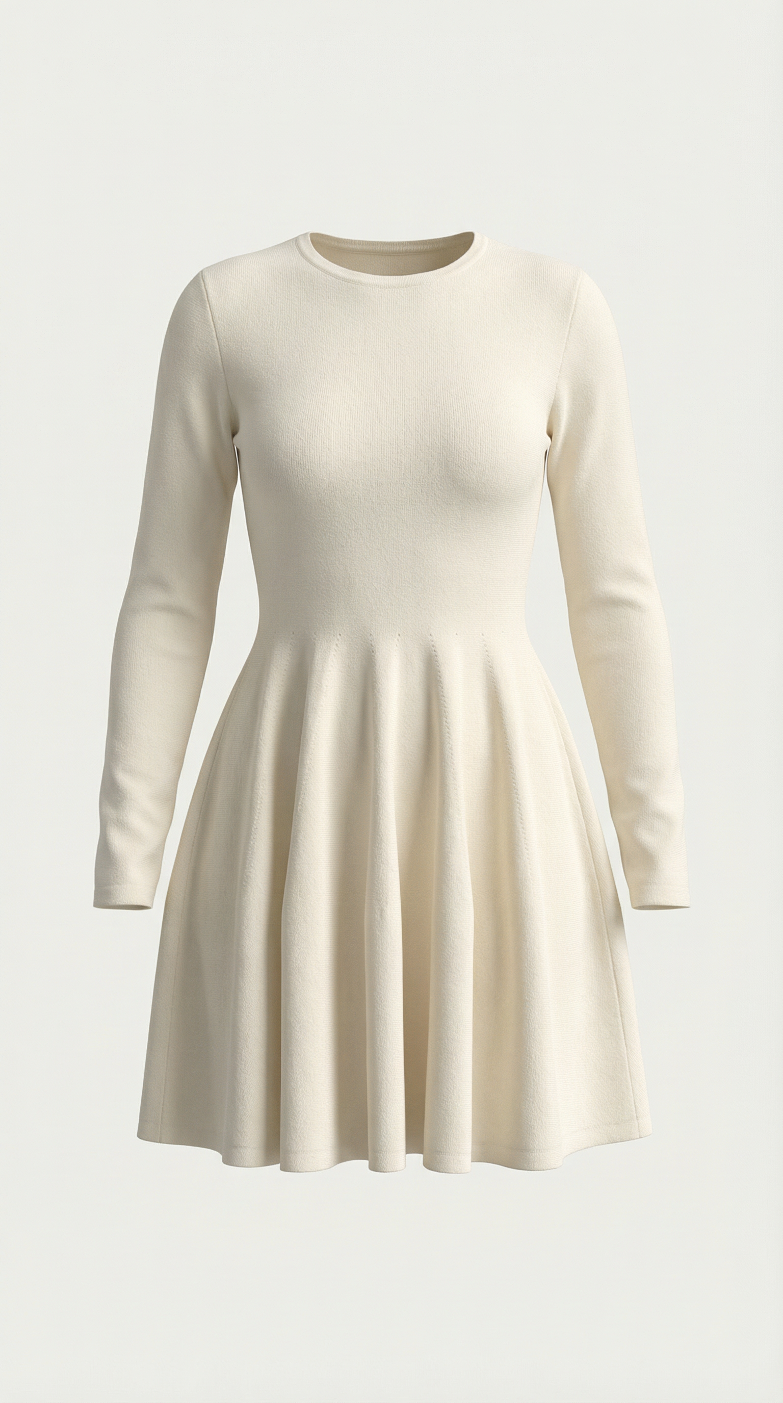 Long Sleeve Pleated Mini Dress