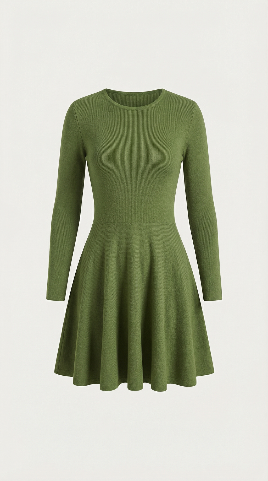 Long Sleeve Pleated Mini Dress