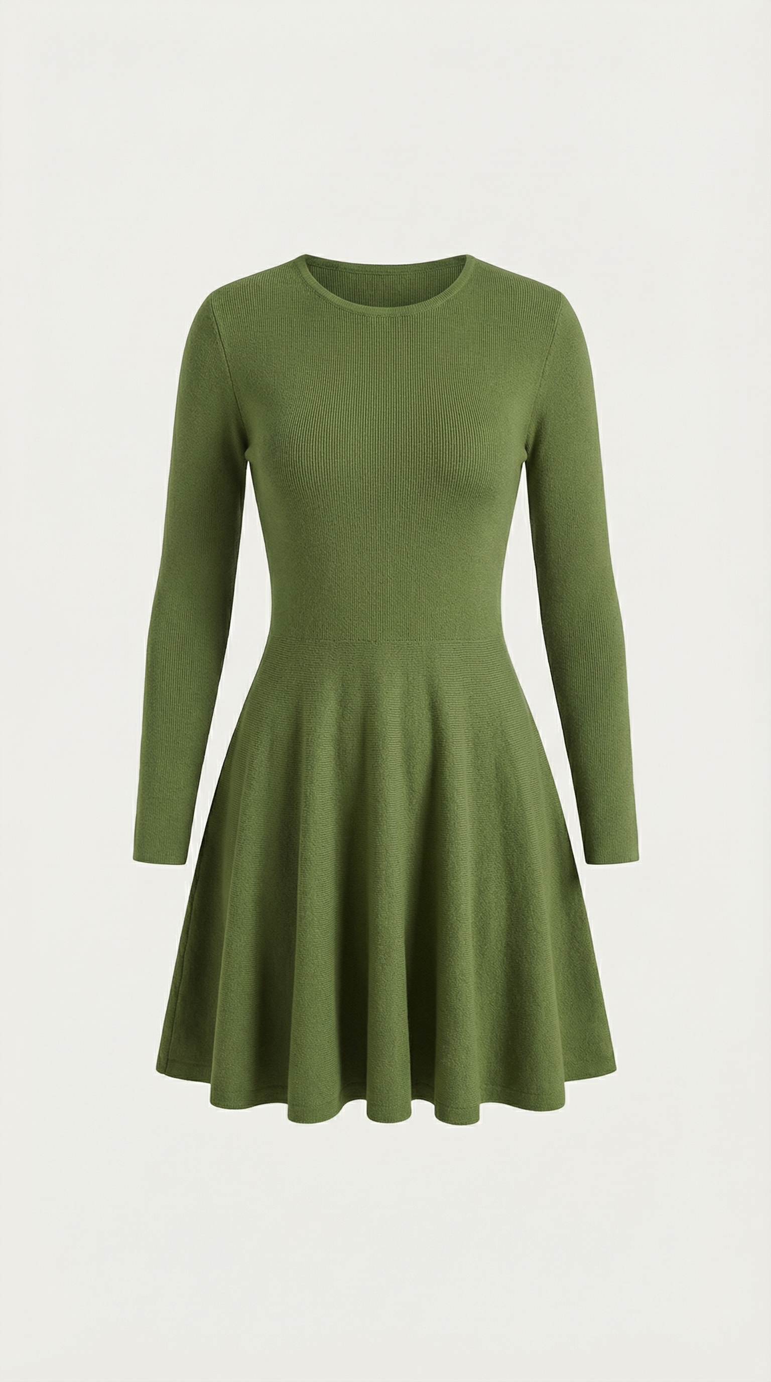 Long Sleeve Pleated Mini Dress
