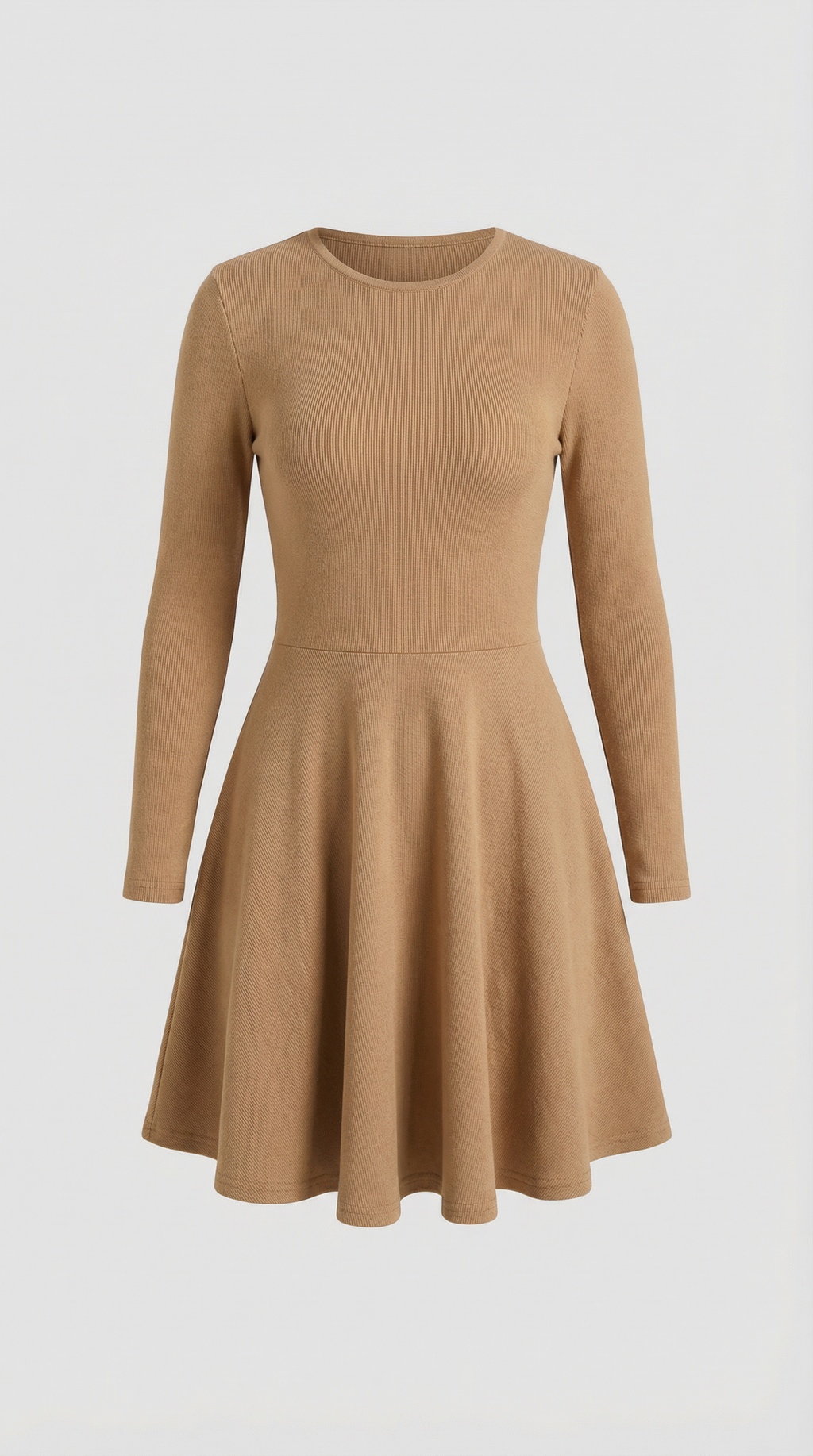Long Sleeve Pleated Mini Dress