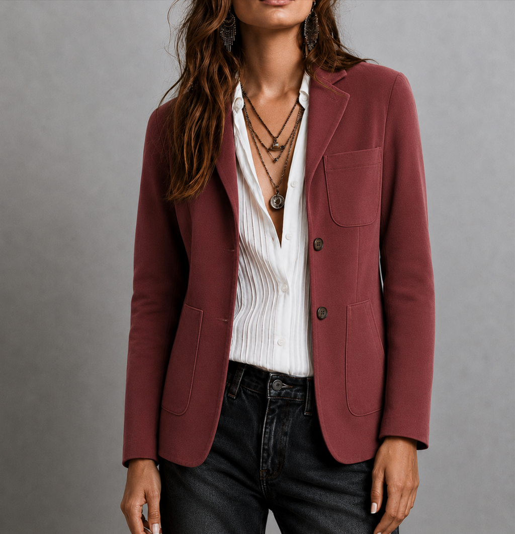 Notch Lapel Suede Jacket